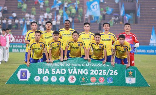 Đội hình ra sân của Bắc Ninh FC.