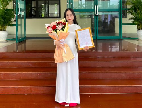 Lê Thị Mai Ngân nổi bật với thành tích xuất sắc trong học tập, nghiên cứu khoa học và các hoạt động tình nguyện. Ảnh: NGỌC QUỐC