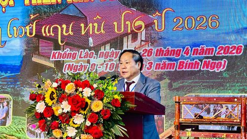 Đồng chí Tống Thanh Hải - Ủy viên Ban Thường vụ Tỉnh ủy, Phó Chủ tịch Thường trực UBND tỉnh, Trưởng Ban Tổ chức Lễ hội khai mạc lễ hội.