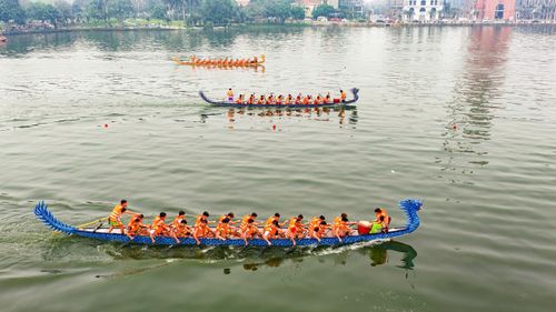 Bơi chải là hoạt động thể thao trong chuỗi sự kiện Giỗ Tổ Hùng Vương - Lễ hội đền Hùng - Tuần lễ Văn hóa - du lịch đất Tổ năm 2026.