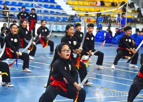  Võ sinh các câu lạc bộ biểu diễn tiết mục võ thuật đặc sắc chào mừng kỳ thi.