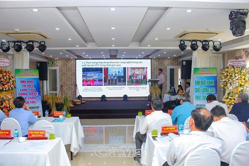 Quang cảnh hội thảo kết nối sản xuất và tiêu thụ lúa gạo.