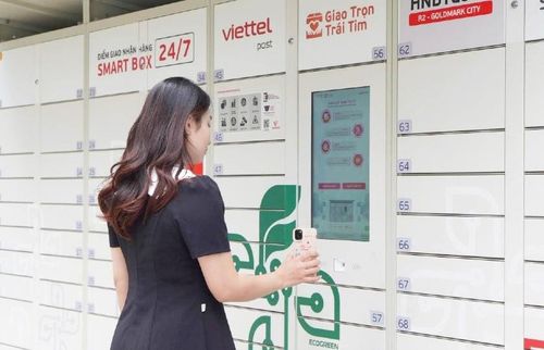 Viettel Post lắp đặt hệ thống tủ giao nhận thông minh - Smartbox tại các tòa nhà chung cư giúp người dùng chủ động về thời gian và bảo đảm an toàn. Ảnh: Dautu.vn