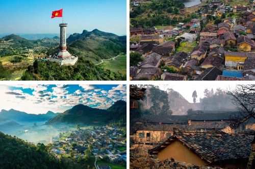 Lô Lô Chải nép mình dưới chân cột cờ Lũng Cú, xã Lũng Cú (Tuyên Quang) – một trong số ít bản làng còn vẹn nguyên bản sắc văn hóa độc đáo của người Lô Lô - Ảnh: Lũng Cú