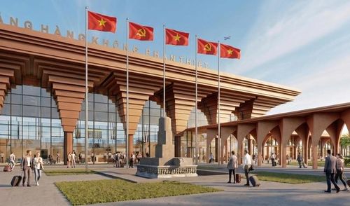 Nhà ga hành khách rộng 18.000 m2, lấy cảm hứng từ kiến trúc Champa, mô phỏng hình dáng tháp Poshanu - một biểu tượng văn hóa đặc trưng của Bình Thuận.