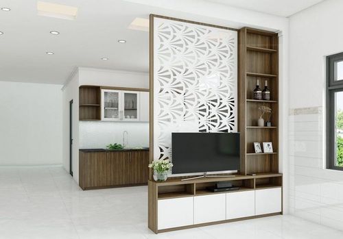 Vách ngăn phòng khách và bếp. (Ảnh: Vinhomes)