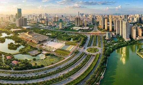 Hà Nội hướng tới mục tiêu siêu đô thị trong tương lai. Ảnh: Phạm Hùng