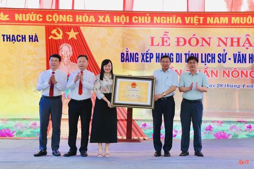 Ngày 27/6/2025, Chủ tịch UBND tỉnh Hà Tĩnh ban hành quyết định công nhận đền Thần Nông là di tích lịch sử - văn hóa cấp tỉnh, ghi nhận các giá trị tiêu biểu về lịch sử, văn hóa và tín ngưỡng trong đời sống cộng đồng.