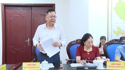 Giám đốc Sở Khoa học và Công nghệ Dương Đình Đức báo cáo kế hoạch xây dựng tiêu chuẩn Việt Nam và Dược điển Sâm Lai Châu.