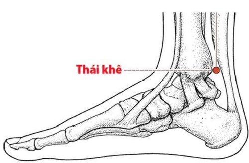 Vị trí huyệt Thái Khê.