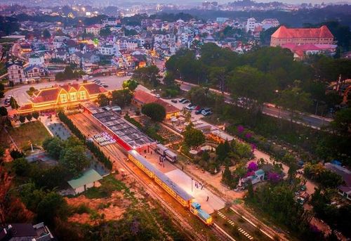Khu vực ga Đà Lạt nhìn từ trên cao