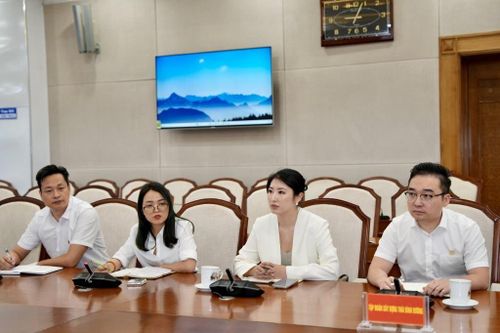 Đơn vị tư vấn trình bày các phương án thiết kế cầu Cửa Lục 2 tại cuộc họp.