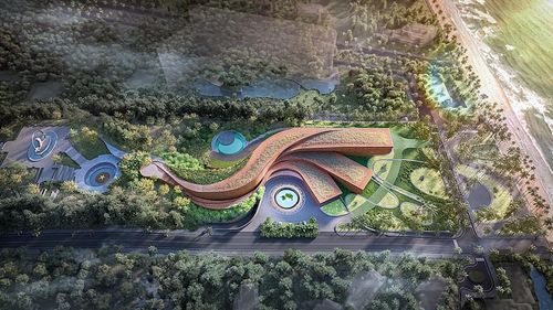 Phối cảnh Bảo tàng Trường Sa dự kiến được xây tại xã Cam Lâm. Ảnh: Huni Architectes