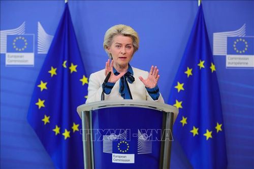 Chủ tịch Ủy ban châu Âu (EC) Ursula von der Leyen. Ảnh: THX/TTXVN