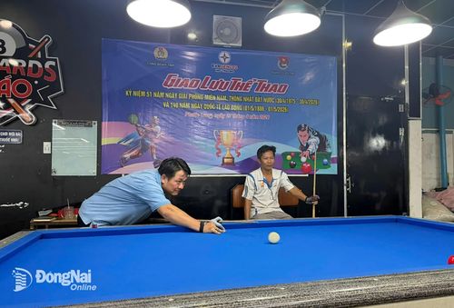 Các VĐV tại bộ môn thi đấu Billiards Carom 1 băng. Ảnh: Mỹ Phương