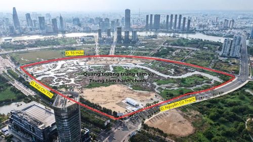 Vị trí xây dựng quảng trường trung tâm và trung tâm hành chính TPHCM.