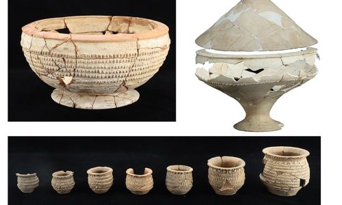 Các hiện vật gốm dùng trong nghi lễ từ di chỉ Nam Táo ở Thanh Dương, tỉnh Cam Túc, Tây Bắc Trung Quốc. Ảnh: Cục Quản lý Di sản Văn hóa Quốc gia Trung Quốc