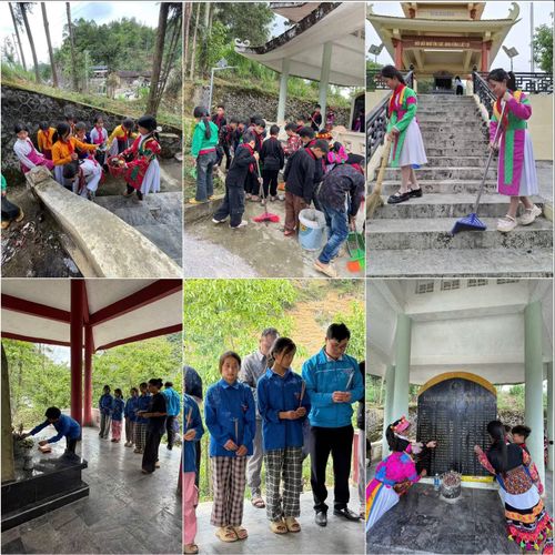 Các chi đoàn, liên đội trường học trên địa bàn xã Lũng Cú đã tổ chức vệ sinh môi trường và thắp hương tưởng niệm các anh hùng liệt sỹ tại 3 đài tưởng niệm. Các đơn vị tiến hành quét dọn, làm sạch bia ghi danh, bát hương và chỉnh trang khuôn viên, bảo đảm không gian trang nghiêm, sạch đẹp. Hoạt động không chỉ góp phần giữ gìn cảnh quan mà còn là dịp để giáo dục chính trị, tư tưởng cho đoàn viên, đội viên; giúp thế hệ trẻ ôn lại những dấu mốc lịch sử quan trọng của dân tộc, từ đó khơi dậy lòng yêu nước, niềm tự hào và ý thức trách nhiệm đối với quê hương, đất nước.
