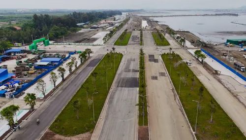 Cùng với các khu chức năng, nhiều hạng mục hạ tầng quan trọng cũng đang được đẩy nhanh tiến độ.