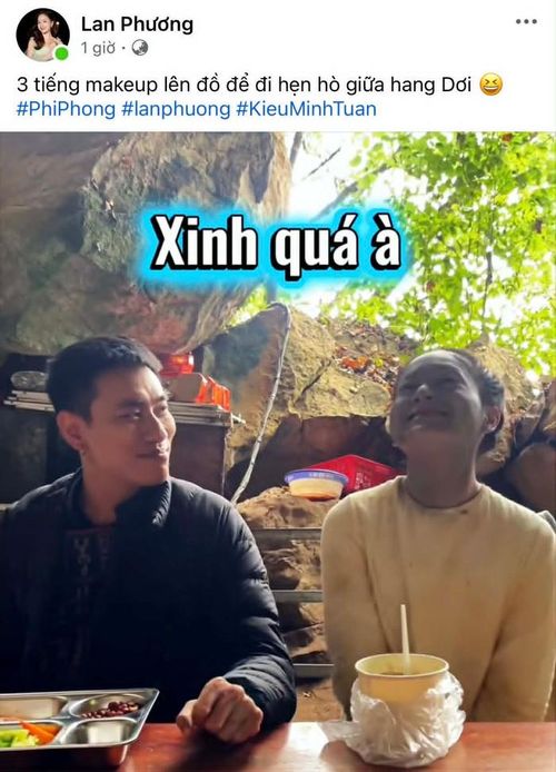 Lan Phương công khai “hẹn hò” tại Hang Dơi.