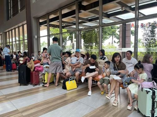 Nhiều gia đình, nhóm bạn trẻ chọn di chuyển bằng cáp treo sang đảo Cát Bà.