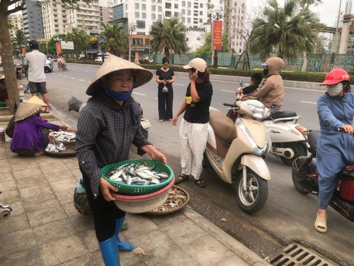Du khách tìm mua đồ hải sản tươi sống ngay trên vỉa hè, bãi biển.