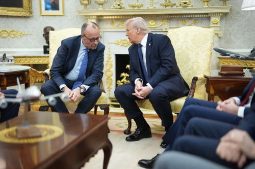  Thủ tướng Đức Friedrich Merz gặp Tổng thống Trump tại Nhà Trắng hồi tháng trước. Ảnh: New York Times. 