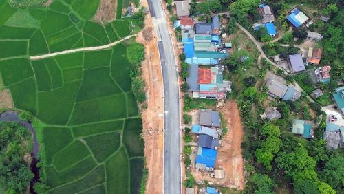 Tuyến đường đoạn qua thôn Tân Lập, xã Tân Trào đã hoàn thiện phần mặt đường.