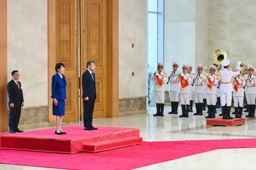 Lễ đón được tổ chức trọng thị.