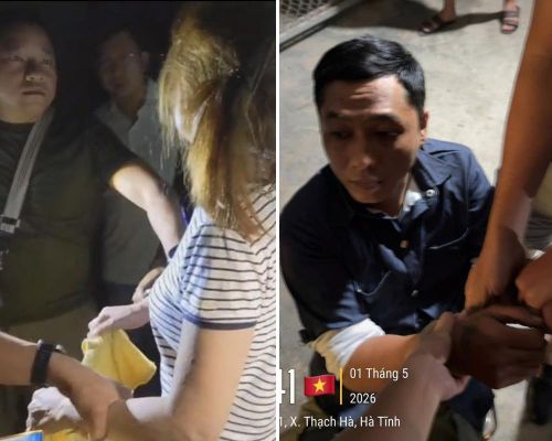 Hai đối tượng bị bắt giữ sau 8 giờ gây án. Ảnh: CAHT