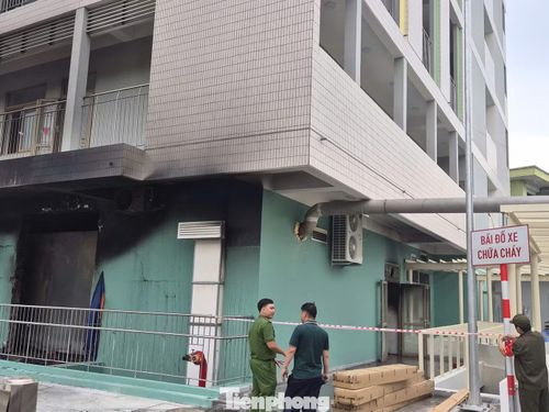 Khu vực tầng 1 nơi xảy ra vụ hỏa hoạn cháy đen.