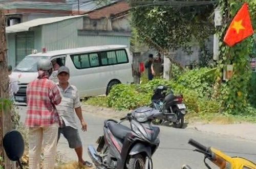 Hiện trường nơi xảy ra vụ án mạng.