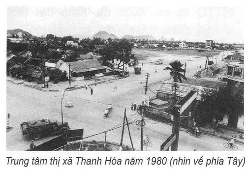 Trung tâm thị xã Thanh Hóa năm 1980. Ảnh tư liệu