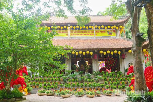 Khuôn viên chùa Long Đọi Sơn được chỉnh trang, tạo không gian trang nghiêm, ấm cúng, sẵn sàng đón Nhân dân và du khách về tham dự Lễ hội.