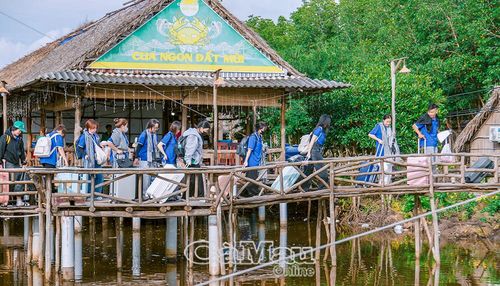 Các điểm du lịch sinh thái cộng đồng tại xã Đất Mũi đón nhiều đoàn khách đến tham quan, trải nghiệm.