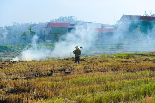 Khói bụi sinh ra từ việc đốt rơm rạ không chỉ gây ô nhiễm môi trường mà còn ảnh hưởng lớn tới sức khỏe người dân.