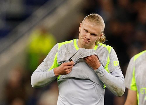 Erling Haaland thất vọng với trận hòa của Man City trước Everton.