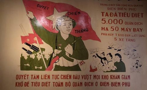 Tranh cổ động chiến dịch Điện Biên Phủ.