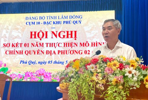 Đồng chí Nguyễn Văn Quang, Ủy viên Ban Thường vụ Tỉnh ủy, Chủ nhiệm Ủy ban Kiểm tra Tỉnh ủy phát biểu chỉ đạo tại hội nghị