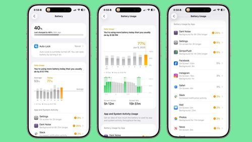  Màn hình quản lý và tối ưu pin trên iPhone. Ảnh: MacRumors. 