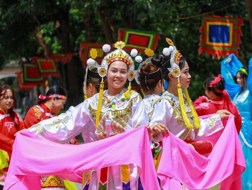 Đặc sắc múa Giảo long. Ảnh: Khánh Hòa - TTXVN