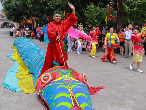 Đặc sắc múa Giảo Long. Ảnh: Khánh Hòa - TTXVN