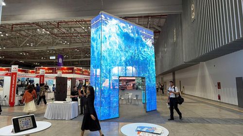 Giải pháp công nghệ ánh sáng 3D tiết kiệm điện được trưng bày tại triển lãm.