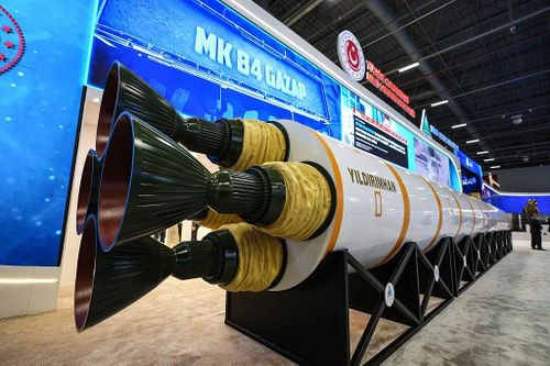 Tên lửa đạn đạo liên lục địa Yıldırımhan tại Istanbul, Thổ Nhĩ Kỳ, ngày 5/5/2026. Ảnh: Getty Images.