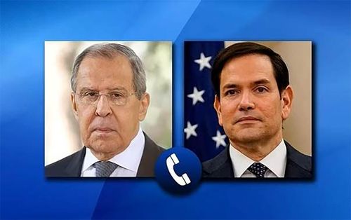 Ngoại trưởng Nga Sergey Lavrov (trái) và Ngoại trưởng Mỹ Marco Rubio điện đàm ngày 5/5. Ảnh: Bộ Ngoại giao Nga.