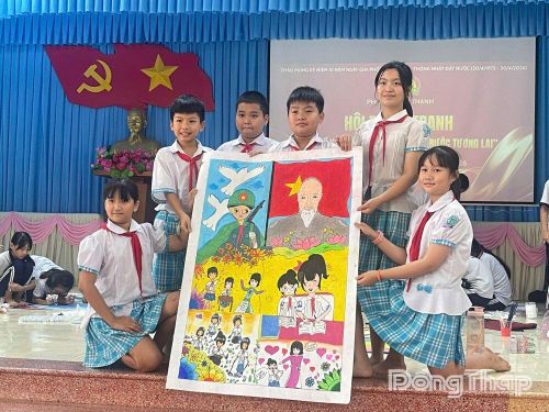 Hội thi Vẽ tranh dành cho thiếu nhi, học sinh, đoàn viên, thanh niên tại phường Đạo Thạnh.