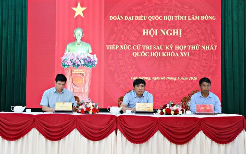 Đoàn ĐBQH tỉnh Lâm Đồng (Tổ bầu cử số 1) tiếp xúc cử tri tại xã Lạc Dương