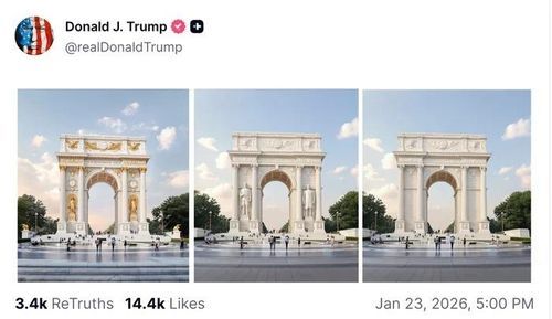  Dự án về một khải hoàn môn cao 250 feet tại Washington của ông Trump. Ảnh: Reuters.