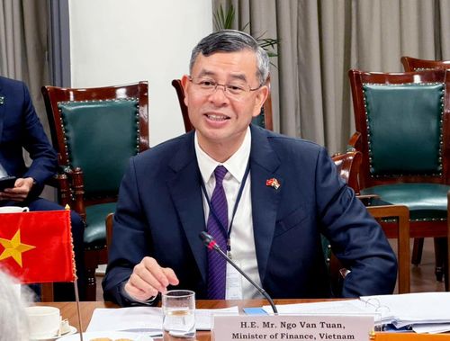  Bộ trưởng Tài chính Ngô Văn Tuấn nhấn mạnh tiềm năng hợp tác giữa Việt Nam và Ấn Độ còn rất lớn. Ảnh: MOF. 