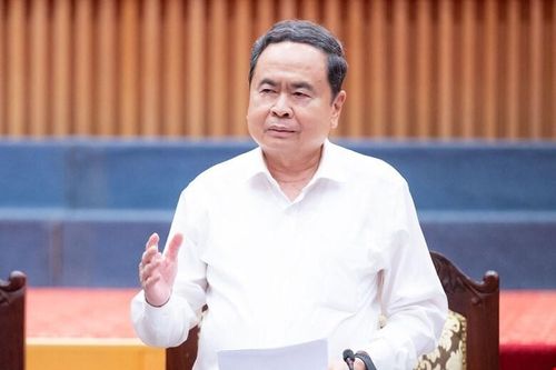 Chủ tịch Quốc hội Trần Thanh Mẫn phát biểu kết luận, đề nghị ngành Kiểm sát xây dựng bộ máy trong sạch, vững mạnh, hiện đại, hoạt động thông suốt, hiệu năng, hiệu lực, hiệu quả. Ảnh: Quochoi.vn
